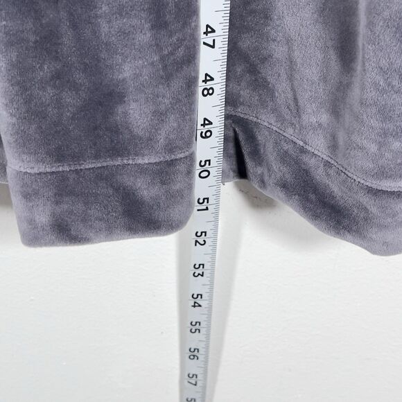Eileen West  Full Zip Longline Loungewear Robe Womens Sz L/XL Gray Velour Plush - Picture 10 of 10